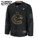 Fanatics Vancouver Canucks Lasten Pelipaita 2024-2025 Military Appreciation Practice Musta ( Omalla Nimellä )