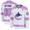 Fanatics Vancouver Canucks Pelipaita 2024-2025 Hockey Fights Cancer Practice Valkoinen ( Omalla Nimellä )