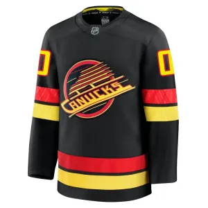 Fanatics Vancouver Canucks Pelipaita 2024-2025 Kolmos Premium Musta ( Omalla Nimellä )