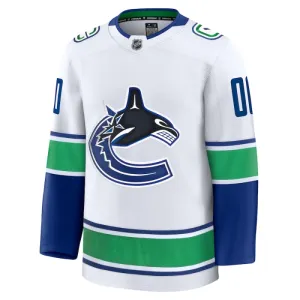 Fanatics Vancouver Canucks Pelipaita 2024-2025 Vieras Premium Valkoinen ( Omalla Nimellä )