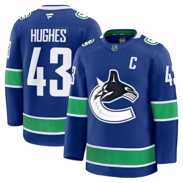 Fanatics Vancouver Canucks Quinn Hughes Pelipaita 2024-2025 Koti Premium Sininen Fanatics Vancouver Canucks Quinn Hughes Pelipaita 2024-2025 Koti Premium Sininen