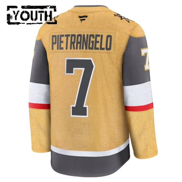 Fanatics Vegas Golden Knights Alex Pietrangelo Lasten Pelipaita 2024-2025 Koti Premium