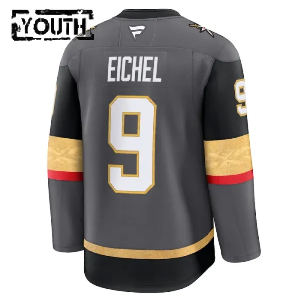 Fanatics Vegas Golden Knights Jack Eichel Lasten Pelipaita 2024-2025 Kolmos Premium Harmaa