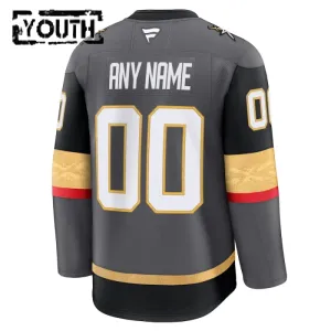 Fanatics Vegas Golden Knights Lasten Pelipaita 2024-2025 Kolmos Premium Harmaa ( Omalla Nimellä )