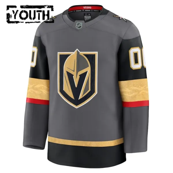 Fanatics Vegas Golden Knights Lasten Pelipaita 2024-2025 Kolmos Premium Harmaa ( Omalla Nimellä )