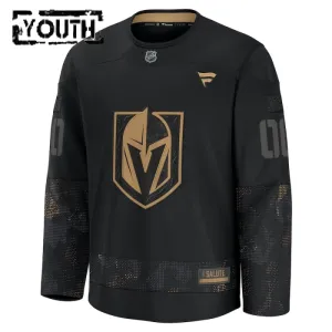 Fanatics Vegas Golden Knights Lasten Pelipaita 2024-2025 Military Appreciation Practice Musta ( Omalla Nimellä )