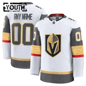 Fanatics Vegas Golden Knights Lasten Pelipaita 2024-2025 Vieras Premium Valkoinen ( Omalla Nimellä )
