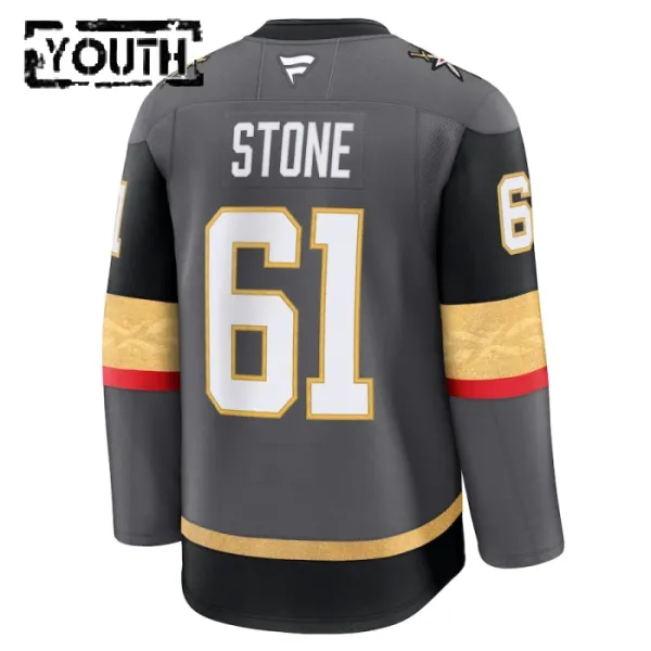 Fanatics Vegas Golden Knights Mark Stone Lasten Pelipaita 2024-2025 Kolmos Premium Harmaa