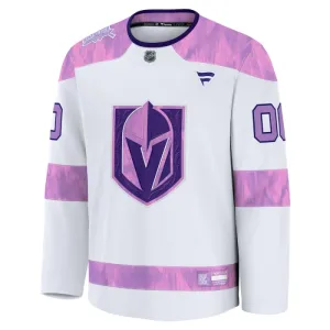 Fanatics Vegas Golden Knights Pelipaita 2024-2025 Hockey Fights Cancer Practice Valkoinen ( Omalla Nimellä )