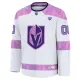 Fanatics Vegas Golden Knights Pelipaita 2024-2025 Hockey Fights Cancer Practice Valkoinen ( Omalla Nimellä )
