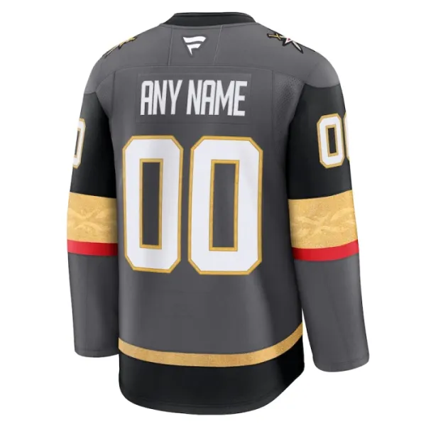 Fanatics Vegas Golden Knights Pelipaita 2024-2025 Kolmos Premium Harmaa ( Omalla Nimellä )