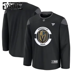 Fanatics Vegas Golden Knights Team Lasten Pelipaita 2024-2025 Practice Musta ( Omalla Nimellä )