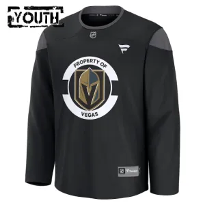 Fanatics Vegas Golden Knights Team Lasten Pelipaita 2024-2025 Practice Musta ( Omalla Nimellä )