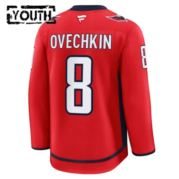 Fanatics Washington Capitals Alexander Ovechkin Lasten Pelipaita 2024-2025 Koti Premium Punainen