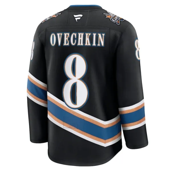 Fanatics Washington Capitals Alexander Ovechkin Pelipaita 2024-2025 Kolmos Premium Musta