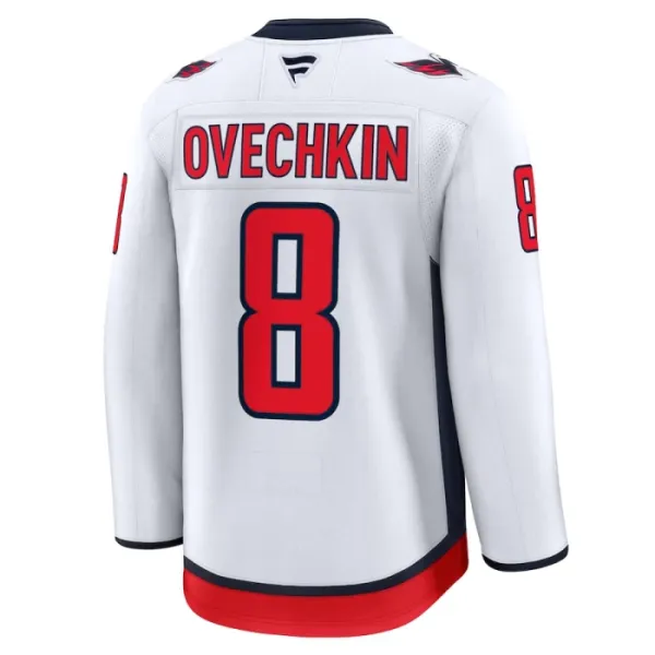 Fanatics Washington Capitals Alexander Ovechkin Pelipaita 2024-2025 Vieras Premium Valkoinen