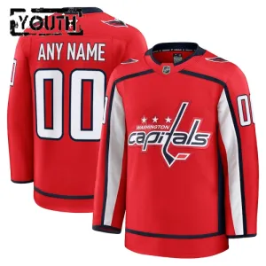 Fanatics Washington Capitals Lasten Pelipaita 2024-2025 Koti Premium Punainen ( Omalla Nimellä )