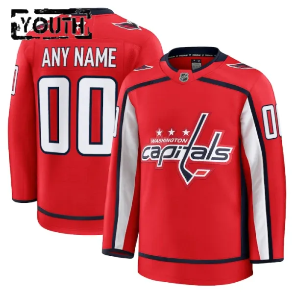 Fanatics Washington Capitals Lasten Pelipaita 2024-2025 Koti Premium Punainen ( Omalla Nimellä ) Fanatics Washington Capitals Lasten Pelipaita 2024-2025 Koti Premium Punainen ( Omalla Nimellä )