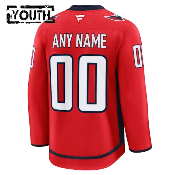 Fanatics Washington Capitals Lasten Pelipaita 2024-2025 Koti Premium Punainen ( Omalla Nimellä )