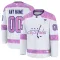 Fanatics Washington Capitals Pelipaita 2024-2025 Hockey Fights Cancer Practice Valkoinen ( Omalla Nimellä )