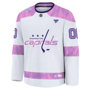 Fanatics Washington Capitals Pelipaita 2024-2025 Hockey Fights Cancer Practice Valkoinen ( Omalla Nimellä )