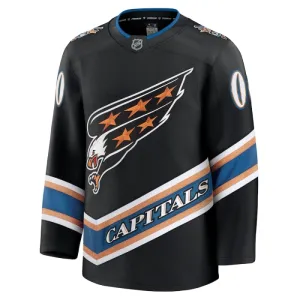 Fanatics Washington Capitals Pelipaita 2024-2025 Kolmos Premium Musta ( Omalla Nimellä )