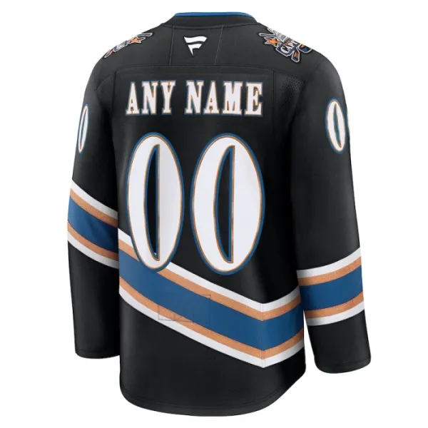Fanatics Washington Capitals Pelipaita 2024-2025 Kolmos Premium Musta ( Omalla Nimellä )