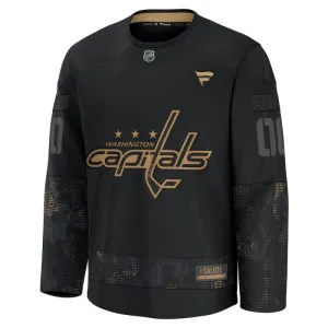 Fanatics Washington Capitals Pelipaita 2024-2025 Military Appreciation Practice Musta ( Omalla Nimellä )