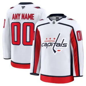 Fanatics Washington Capitals Pelipaita 2024-2025 Vieras Premium Valkoinen ( Omalla Nimellä )