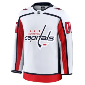 Fanatics Washington Capitals Pelipaita 2024-2025 Vieras Premium Valkoinen ( Omalla Nimellä )