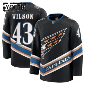 Fanatics Washington Capitals Tom Wilson Lasten Pelipaita 2024-2025 Kolmos Premium Musta