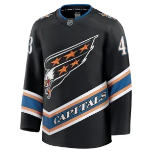 Fanatics Washington Capitals Tom Wilson Pelipaita 2024-2025 Kolmos Premium Musta