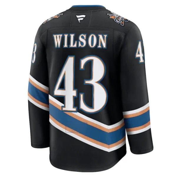 Fanatics Washington Capitals Tom Wilson Pelipaita 2024-2025 Kolmos Premium Musta