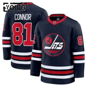 Fanatics Winnipeg Jets Kyle Connor Lasten Pelipaita 2024-2025 Kolmos Premium Musta