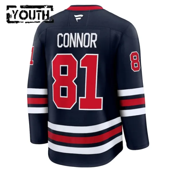 Fanatics Winnipeg Jets Kyle Connor Lasten Pelipaita 2024-2025 Kolmos Premium Musta