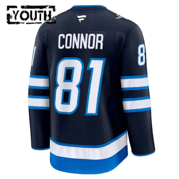 Fanatics Winnipeg Jets Kyle Connor Lasten Pelipaita 2024-2025 Koti Premium Navy
