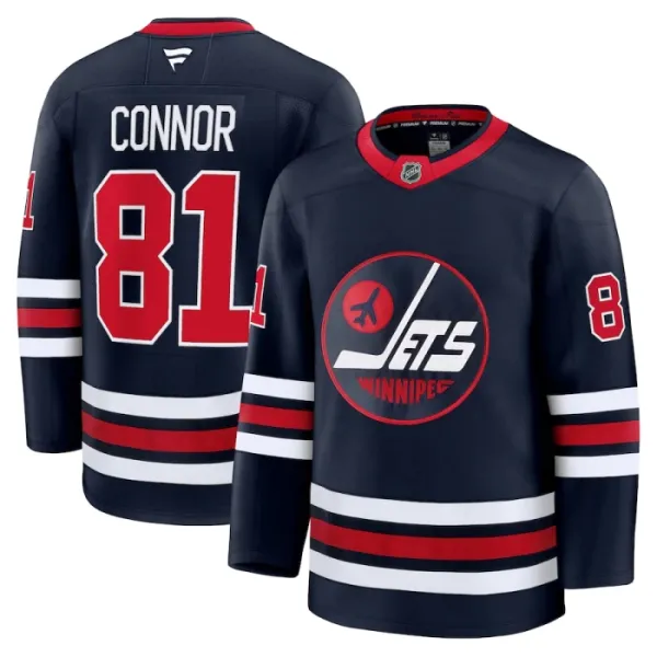 Fanatics Winnipeg Jets Kyle Connor Pelipaita 2024-2025 Kolmos Premium Musta Fanatics Winnipeg Jets Kyle Connor Pelipaita 2024-2025 Kolmos Premium Musta