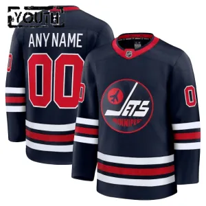 Fanatics Winnipeg Jets Lasten Pelipaita 2024-2025 Kolmos Premium Musta ( Omalla Nimellä )