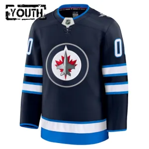 Fanatics Winnipeg Jets Lasten Pelipaita 2024-2025 Koti Premium Navy ( Omalla Nimellä )