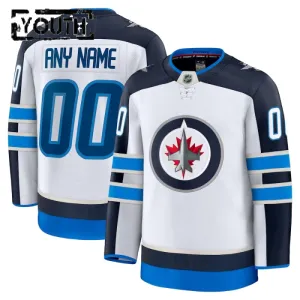 Fanatics Winnipeg Jets Lasten Pelipaita 2024-2025 Vieras Premium Valkoinen ( Omalla Nimellä )