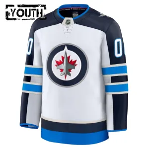Fanatics Winnipeg Jets Lasten Pelipaita 2024-2025 Vieras Premium Valkoinen ( Omalla Nimellä )