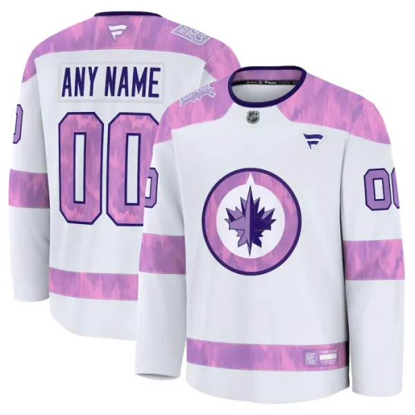 Fanatics Winnipeg Jets Pelipaita 2024-2025 Hockey Fights Cancer Practice Valkoinen ( Omalla Nimellä ) Fanatics Winnipeg Jets Pelipaita 2024-2025 Hockey Fights Cancer Practice Valkoinen ( Omalla Nimellä )