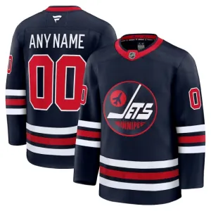 Fanatics Winnipeg Jets Pelipaita 2024-2025 Kolmos Premium Musta ( Omalla Nimellä )