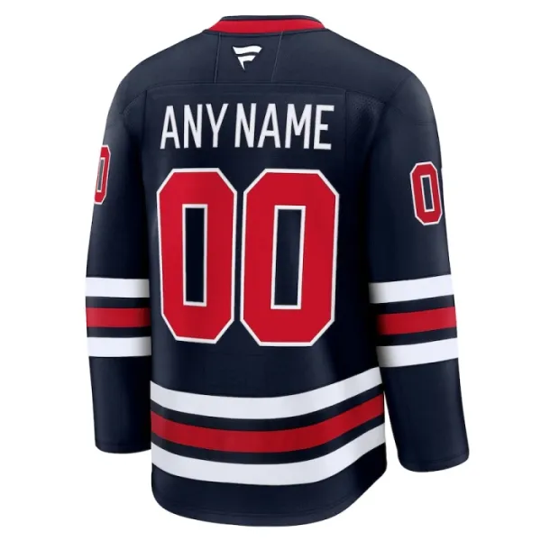 Fanatics Winnipeg Jets Pelipaita 2024-2025 Kolmos Premium Musta ( Omalla Nimellä )