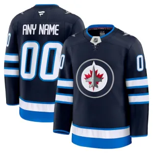 Fanatics Winnipeg Jets Pelipaita 2024-2025 Koti Premium Navy ( Omalla Nimellä )