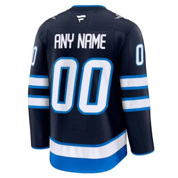 Fanatics Winnipeg Jets Pelipaita 2024-2025 Koti Premium Navy ( Omalla Nimellä )