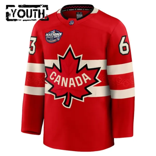 Fanatics Kanada 4 Nations Face Off Brad Marchand Lasten Pelipaita 2025 Premium Punainen