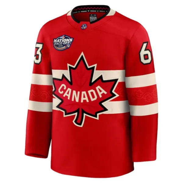 Fanatics Kanada 4 Nations Face Off Brad Marchand Pelipaita 2025 Premium Punainen