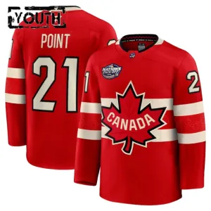 Fanatics Kanada 4 Nations Face Off Brayden Point Lasten Pelipaita 2025 Premium Punainen