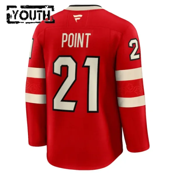 Fanatics Kanada 4 Nations Face Off Brayden Point Lasten Pelipaita 2025 Premium Punainen